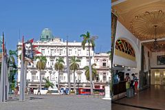 33 Cuba - Havana Centro - Hotel Inglaterra across Parque Central with Jose Marti statue - Hotel Inglaterra lobby